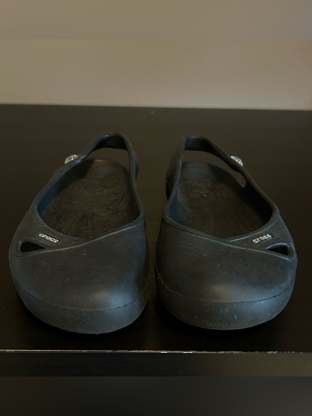 Crocs Women's Size 7 Black Slingback Ballet Flats Comfort Professional - Picture 3 of 7